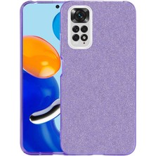 Mutcase - Xiaomi Redmi Note 11 Global - Kılıf Simli Koruyucu Shining Silikon - Siyah