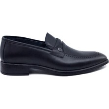 Berenni M340 Siyah Kauçuk Taban Deri Erkek Klasik Ayakkabı