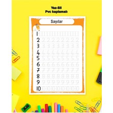 Çocuk Eğitim Sayılar Temalı Yaz-Sil Pvc Kaplamalı Poster 30X42 cm