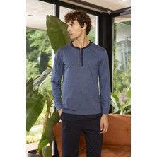 Kly Midi Yaka Pamuk Pijama Takımı 9266