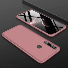 Mutcase - Xiaomi Redmi Note 8 - Kılıf Parmak Izi Yapmayan 3 Parça Ays Kapak - Rose Gold