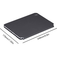 Clemon Apple iPad Pro 11 Inç 2020 2. Nesil A2228/30/31 A2068  Touchbarlı Güçlü Mıknatıslı Slim Ingilizce Tuşlu Magpow Klavyeli Kılıf