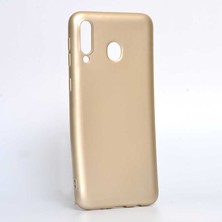 ZORE - Samsung Galaxy M30 - Kılıf Mat Soft Premier Silikon Kapak - Gold