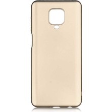 Mutcase - Xiaomi Redmi Note 9s - Kılıf Mat Soft Premier Silikon Kapak - Gold