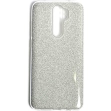 Mutcase - Xiaomi Redmi Note 8 Pro - Kılıf Simli Koruyucu Shining Silikon - Gri