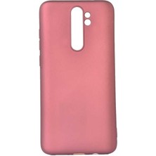 Mutcase - Xiaomi Redmi Note 8 Pro - Kılıf Mat Soft Premier Silikon Kapak - Rose Gold