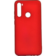 Mutcase - Xiaomi Redmi Note 8 - Kılıf Mat Soft Premier Silikon Kapak - Kırmızı