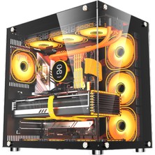 Snt Ufo Iı 750 Watt 80+ Bronze Power Midi Tower Atx Gaming Akvaryum 7 x Argb Masaüstü Bilgisayar Kasası