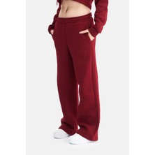 Mesfeno Kadın Beli Lastikli Jogger, Yüksek Bel, Wide Leg Pantolon