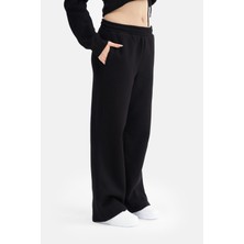 Mesfeno Kadın Beli Lastikli Jogger, Yüksek Bel, Wide Leg Pantolon