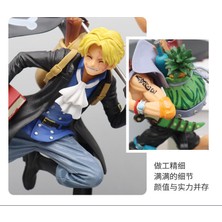 Liens-Li Tek Parça Luffy Ace Sanji Bebek Üç Kardeş Koşu Sırt Çantası Oyma Eylem Modeli Dekorasyon Japon Animasyon Periferik Oyuncak Hediye (Yurt Dışından)