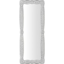 Fiyonk Dekoratif Ayna Beyaz Desenli