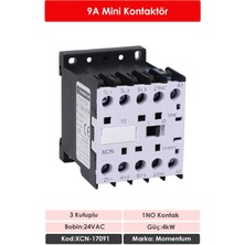 Momentum Kontaktör 24VAC 9A 4kW 1NO XCN-17091