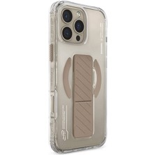 Skinarma iPhone 16 Pro Max Uyumlu Kılıf Magsafe Şarj Özellikli Teknoloji Desenli Standlı Skinarma Axon Gold