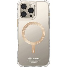 Skinarma iPhone 16 Pro Uyumlu Kılıf Magsafe Özellikli Şeffaf Airbag Tasarımlı Saido Prime Kapak Gold