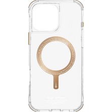 Skinarma iPhone 16 Pro Uyumlu Kılıf Magsafe Özellikli Şeffaf Airbag Tasarımlı Saido Prime Kapak Gold