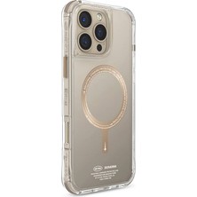 Skinarma iPhone 16 Pro Uyumlu Kılıf Magsafe Özellikli Şeffaf Airbag Tasarımlı Saido Prime Kapak Gold