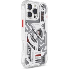 Skinarma iPhone 16 Pro Uyumlu Kılıf Magsafe Şarj Özellikli Katmanlı Makine Temalı Ekho Kapak Şeffaf