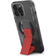 Skinarma Apple iPhone 16 Pro Max Uyumlu Kılıf Magsafe Şarj Özellikli Teknoloji Desenli Standlı Skinarma Axon Siyah