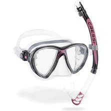 Cressi Big Eyes Evolution+Aplha Ultra Dry Black Pink Maske Şnorkel Seti