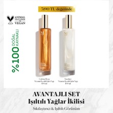 Misbahçe Golden Hour Vitamin İçerikli Işıltılı Saç ve Vücut Yağı 100 mL + Stardust Vitamin İçerikli Işıltılı Saç ve Vücut Yağı 100 mL