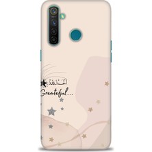 Kılıf Evreni Realme 5 Pro Kılıf Hd Baskılı Greateful Ve 9h Nano Ekran Koruyucu