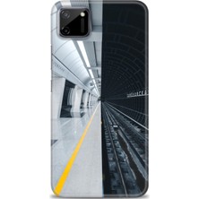 Kılıf Evreni Realme C11 Kılıf Hd Baskılı Metro Station Ve 9h Nano Ekran Koruyucu