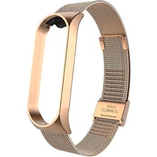 Boğazören Xiaomi Mi Band 3 Uyumlu Krd-06 Metal Kordon Zore - Gold