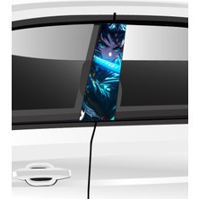 Özbey Reklam Araç Kapı Direk Folyo Etiketi Aksesuarı Desenli Seti (Sağ ve Sol Takım) - 25 x 50 cm