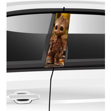 Özbey Reklam Araç Kapı Direk Folyo Etiketi Aksesuarı Desenli Seti (Sağ ve Sol Takım) - 25 x 50 cm