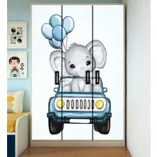 Özbey Reklam Çocuk Dolabı Kaplama Folyo Sticker Kendinden Yapışkanlı Çe7 ( Ölçüsü 150 x 160 cm / Tek Parça )