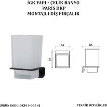 Çelik Banyo Paris Montajlı Diş Fırçalık (DKP10-005.4)