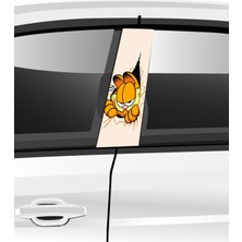 Özbey Reklam Araç Kapı Direk Folyo Etiketi Aksesuarı Desenli Seti (Sağ ve Sol Takım)