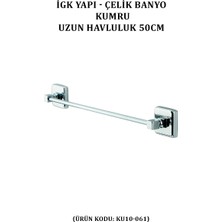 Çelik Banyo Kumru Uzun Havluluk 50 cm (KU10-061)