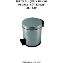 Çelik Banyo Pedallı Çöp Kovası 3 Lt 430 (70-012)