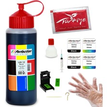 Perfection  Hp 305 Siyah ve Renkli Kartuş Uyumlu Mürekkep Dolum Seti Black 500 ml