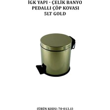 Çelik Banyo Pedallı Çöp Kovası 5 Lt Gold 430 (70-013.1)