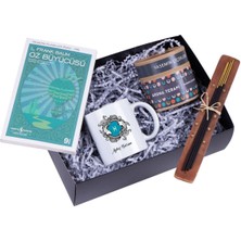 Kitaplı Hediye Balık Burcu Erkeğine Isme Özel Kupa Tütsü Çay ve Kitap