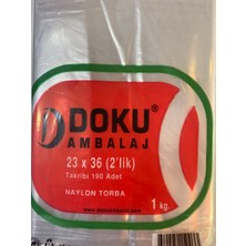 Doku Naylon Torba 2'lik Buz Dolabı Poşeti 1 kg