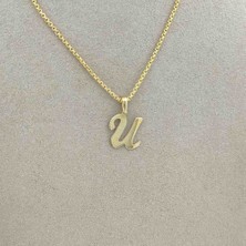 By Burak Gold U Harf Kolye Ucu – KLU0312