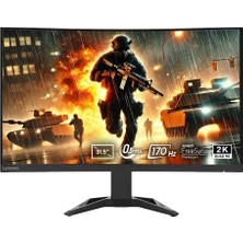 Lenovo G32QC-30 A22315QG0 66F2GAC1TK 31.5 inç 170Hz 0.5ms 2K QHD FreeSync Premium VA Kavisli Gaming Monitör