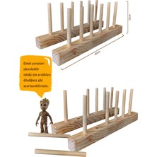 Ahşap Tabaklık / Kitaplık / Plak Standı Düzenleyici Raf