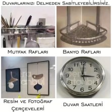 Pera İstanbul 10 Adet Süper Güçlü Şeffaf Vidalı Çerçeve Askısı Resim Kancası Kendinden Yapışkanlı Şeffaf Yapışkan