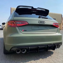 Audi A3 Hb 2012-2019 Uyumlu Oettinger Plastik Parlak Siyah Spoiler