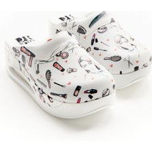 Drmoon Güzellik Salonu Desenli Ortopedik Airmax Taban Sabo Terlik