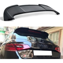 Audi A3 HB8V 2013-2019 Uyumlu Plastik Parlak Siyah Spoiler