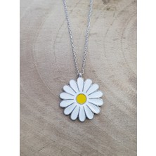 Canka Mineli Gümüş Papatya Kolye