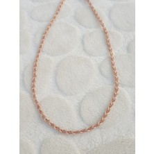 Canka İtalyan Zincir İpek ip Gümüş Kolye