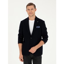 Cacharel Erkek Lacivert Slim Fit Yün Karışımlı Blazer Ceket 50296586-VR033