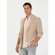 Cacharel Erkek Bej Slim Fit Spor Ceket 50264750-VR011